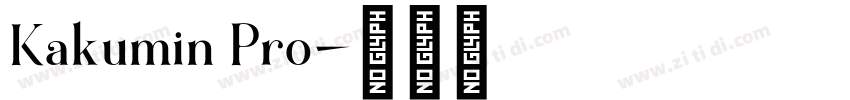 Kakumin Pro字体转换